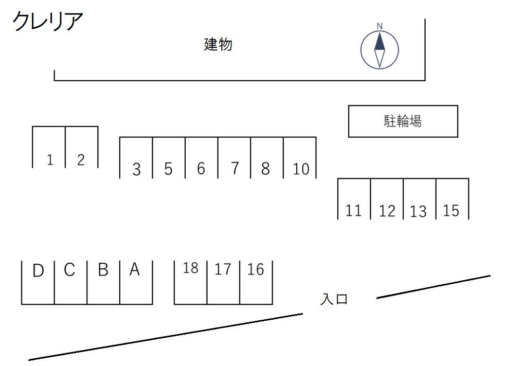 クレリアの駐車配置図