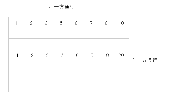 澄池町駐車場の駐車配置図