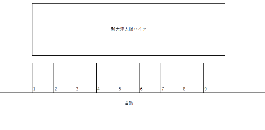 新大津太陽ハイツ駐車場の駐車配置図