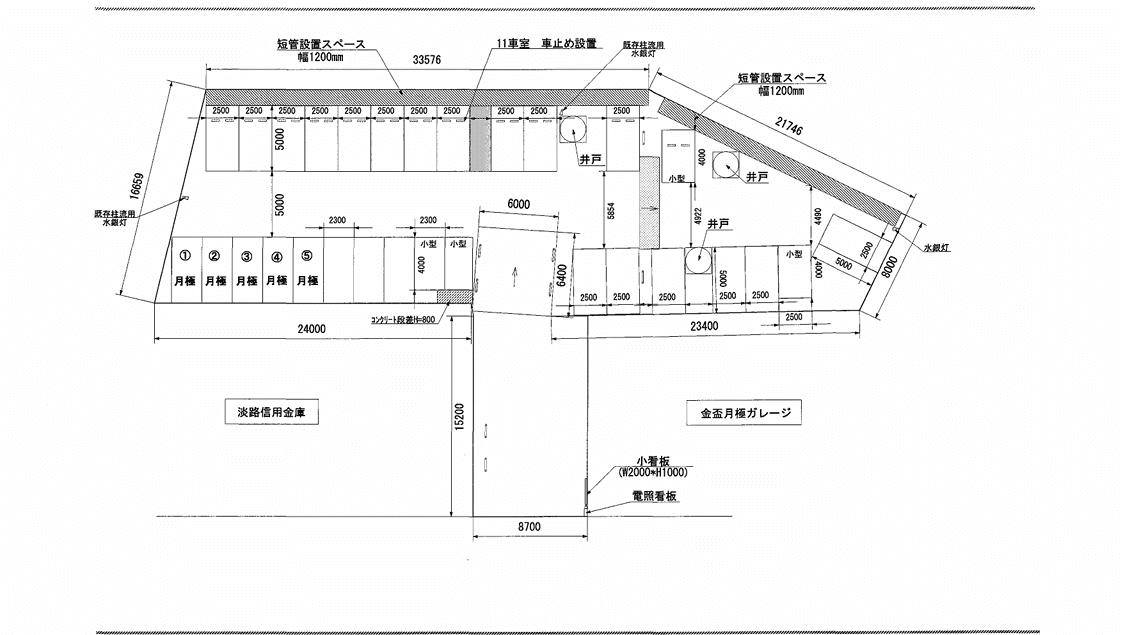 ラクピーライト大石の駐車配置図