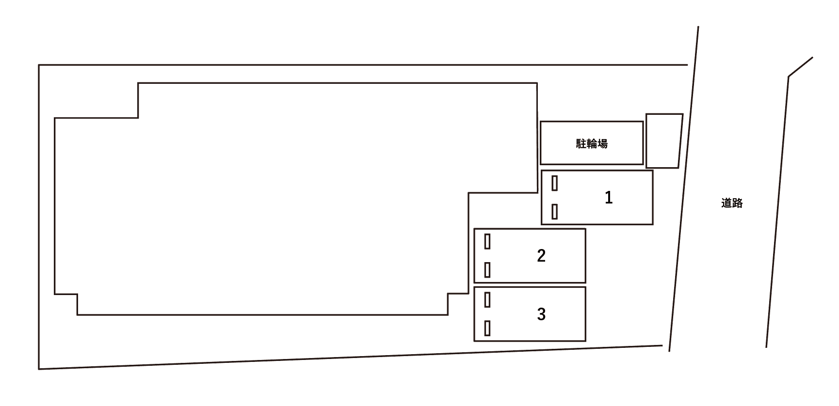 アムール別府の駐車配置図