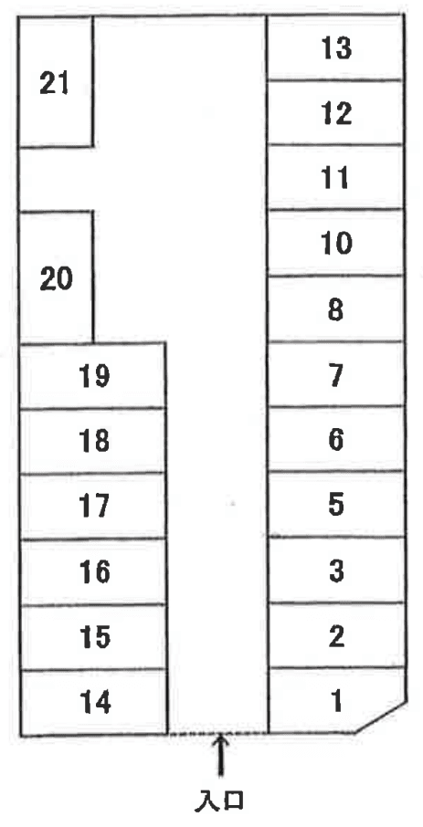 新倉並木駐車場の駐車配置図