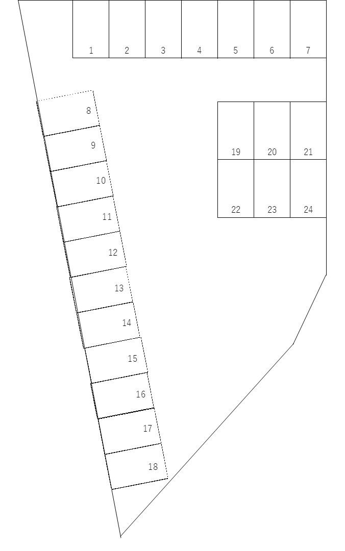 南竹島町Yパーキングの駐車配置図