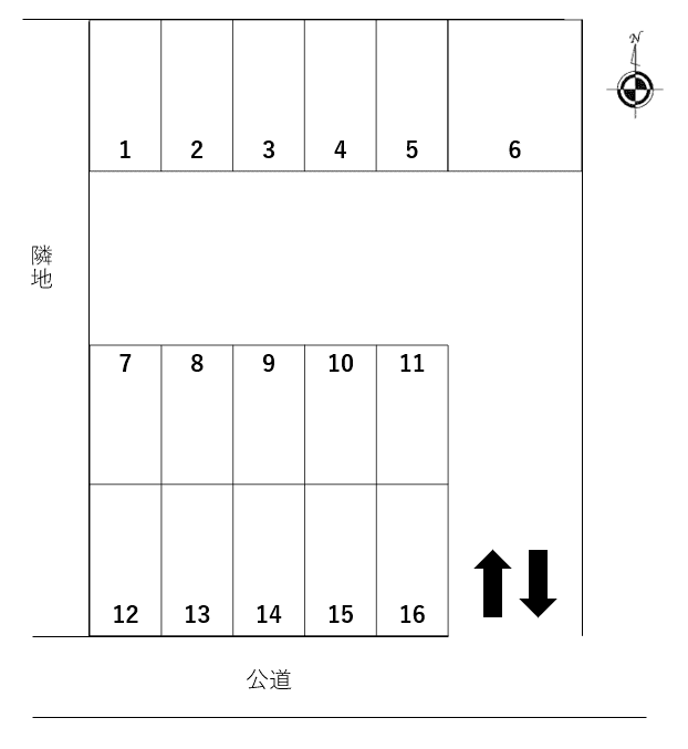 知多一丁目403の駐車配置図