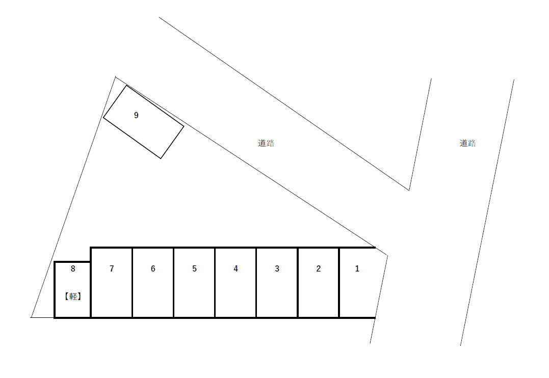 マリベール駐車場の駐車配置図