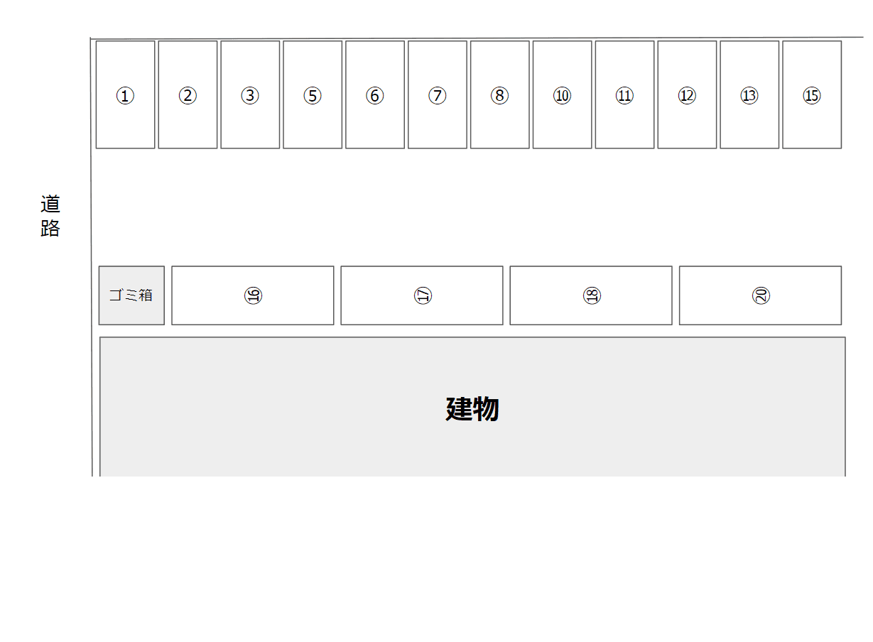 PATIO-Nの駐車配置図