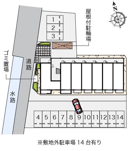 ミランダ大邸(56204) 敷地外駐車場の駐車配置図