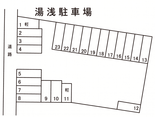 湯浅駐車場の駐車配置図