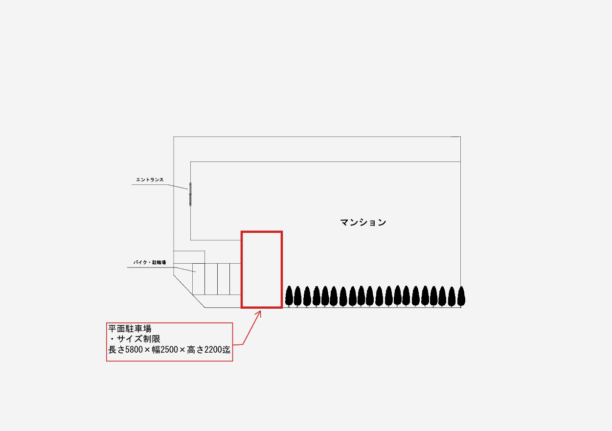 練馬区北町6丁目の駐車配置図