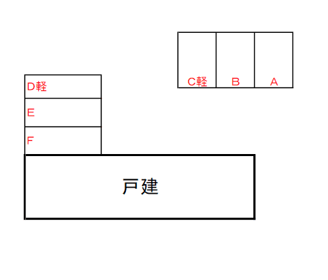 コープエスポワール 敷地外駐車場の駐車配置図