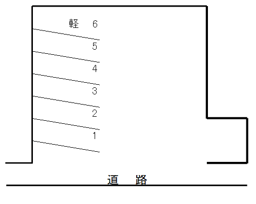 九品寺3丁目駐車場の駐車配置図