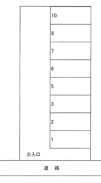 沼垂東2ガレージの駐車配置図