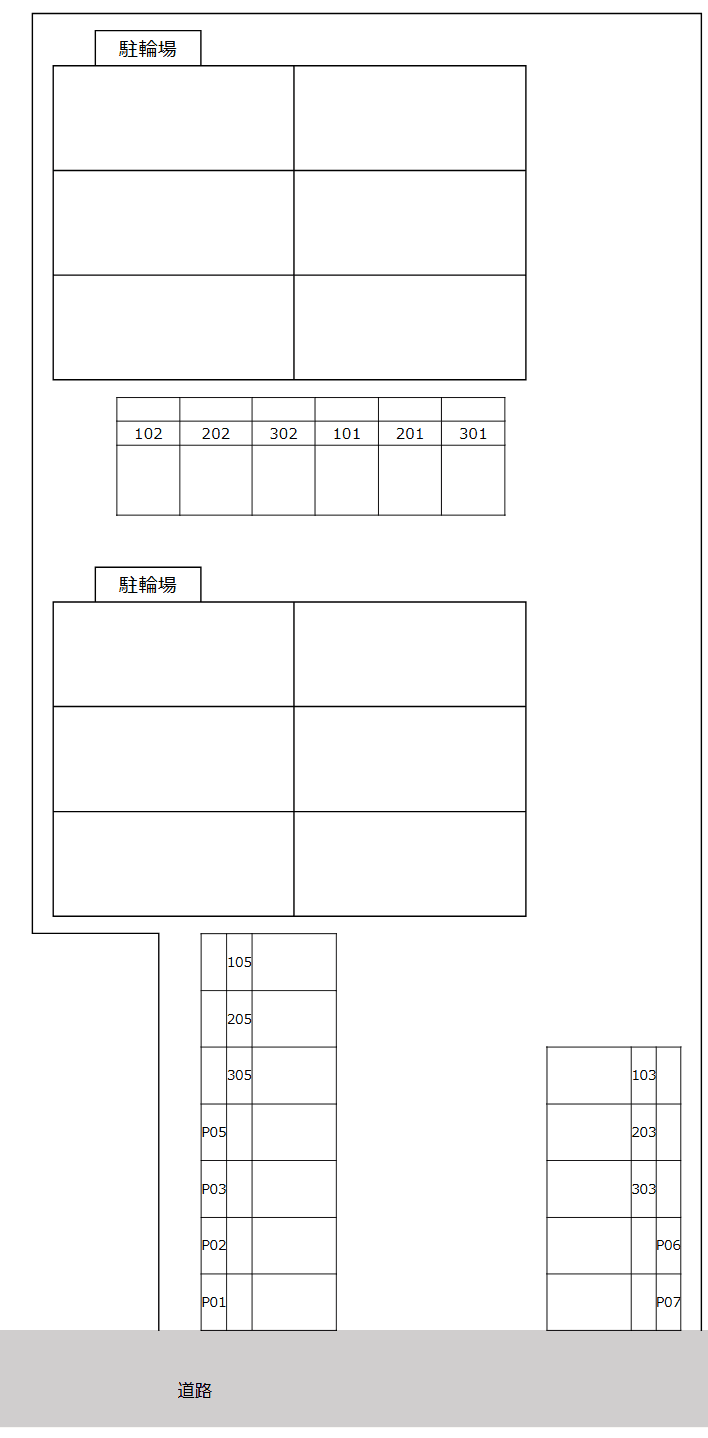 ハイカムール国分Ⅱの駐車配置図