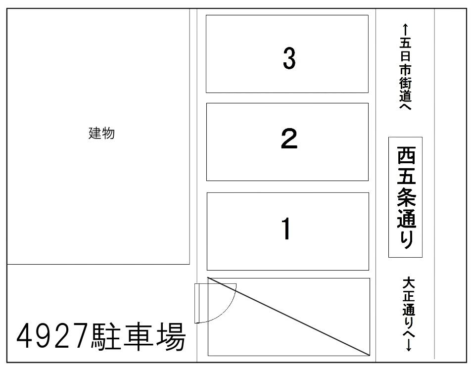 4927駐車場の駐車配置図