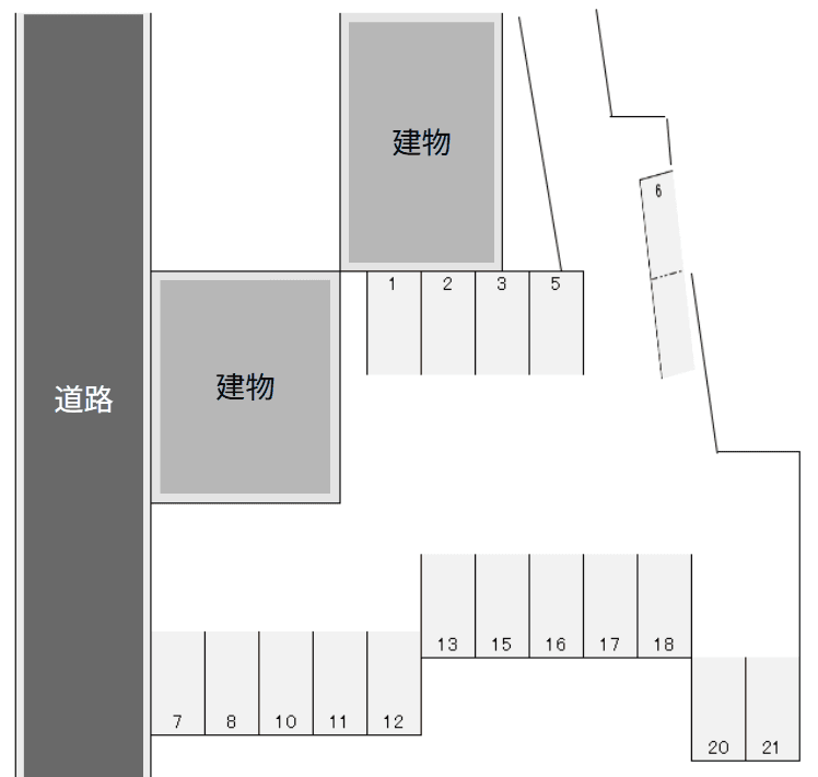 天道298駐車場の駐車配置図