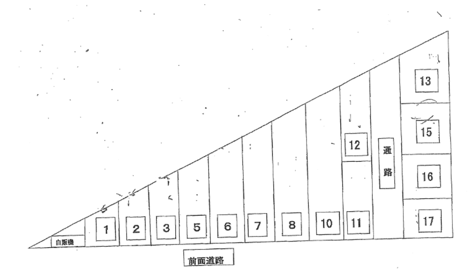 砂川駐車場の駐車配置図
