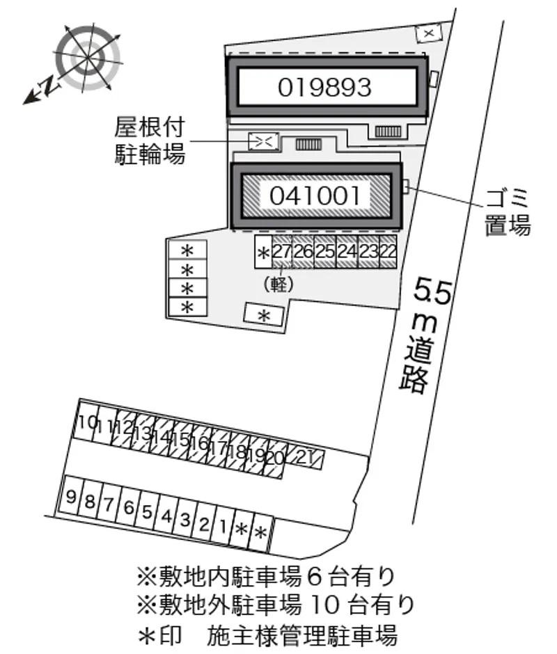 ルーブ かなえ(41001) 敷地外駐車場の駐車配置図