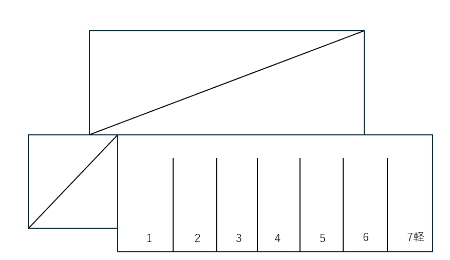 パーク金園町6の駐車配置図
