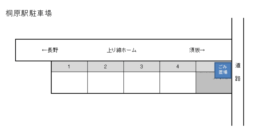 桐原駅駐車場の駐車配置図