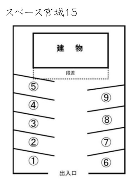 スペース宮城15の駐車配置図