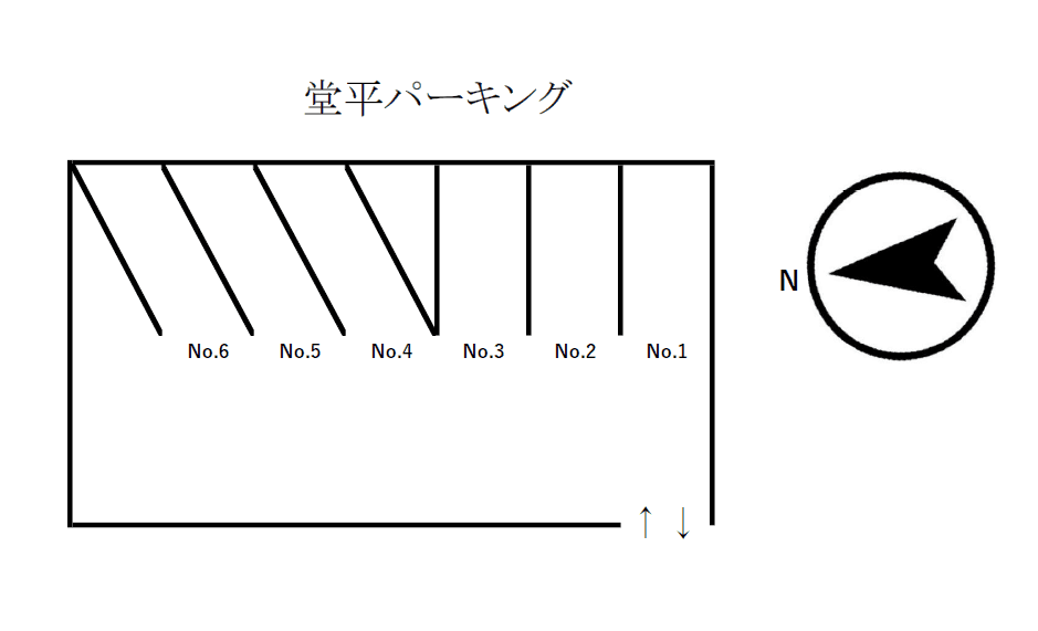 堂平パーキングの駐車配置図