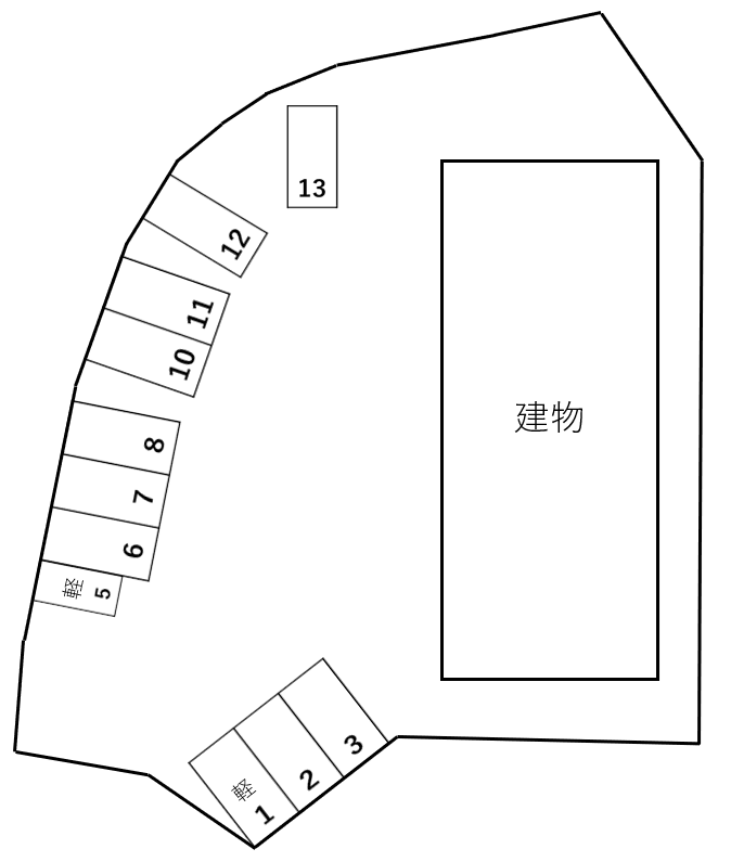 Plum Gardenの駐車配置図