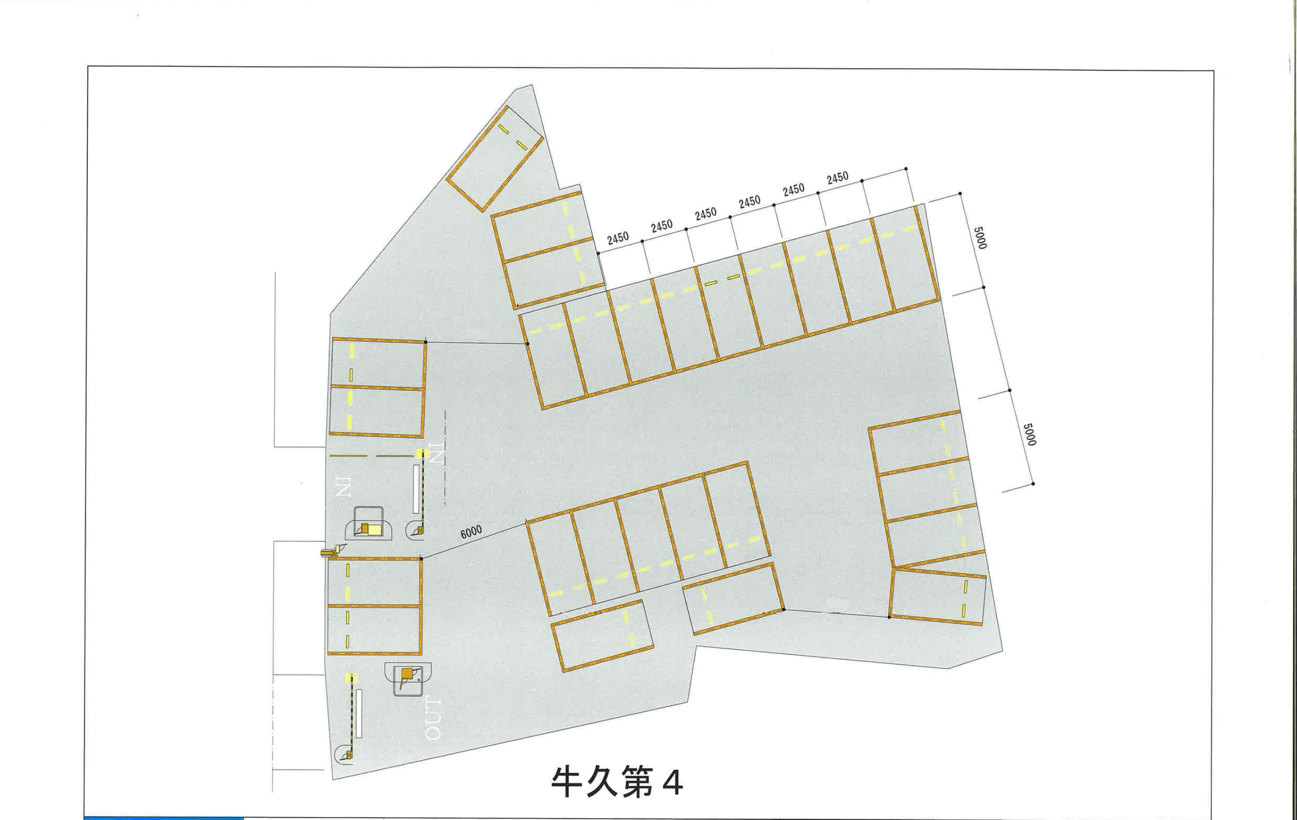 牛久第四の駐車配置図