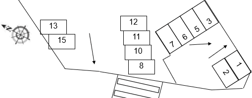 サニーヒルズ東光台別駐車場の駐車配置図