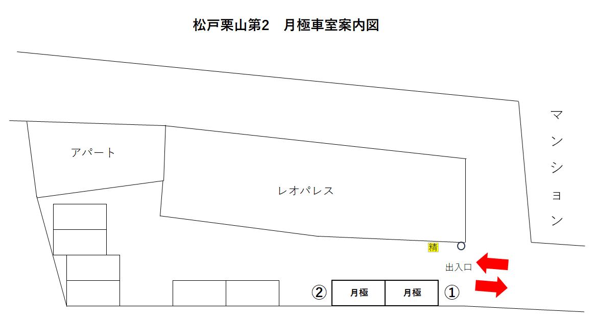 松戸栗山第2の駐車配置図