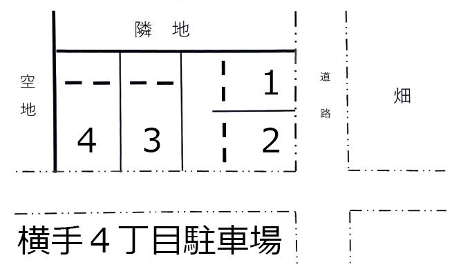 横手4丁目駐車場の駐車配置図
