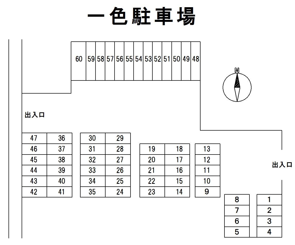 一色駐車場の駐車配置図