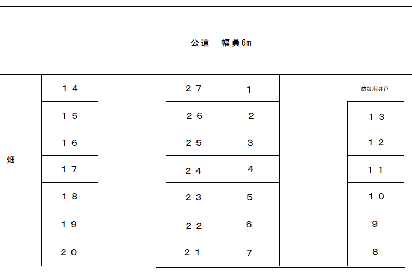 西丸パーキング3の駐車配置図
