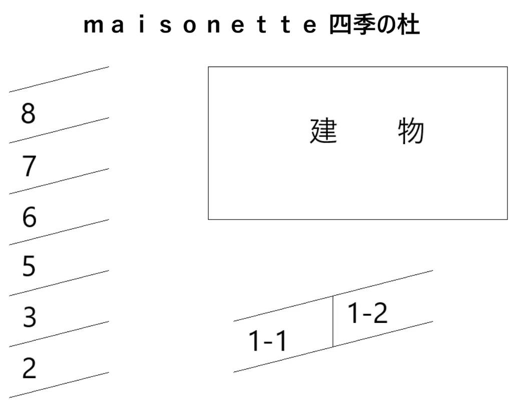 maisonette 四季の杜の駐車配置図