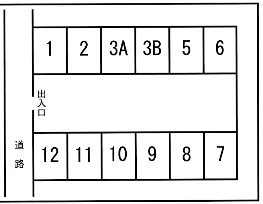 321駐車場の駐車配置図