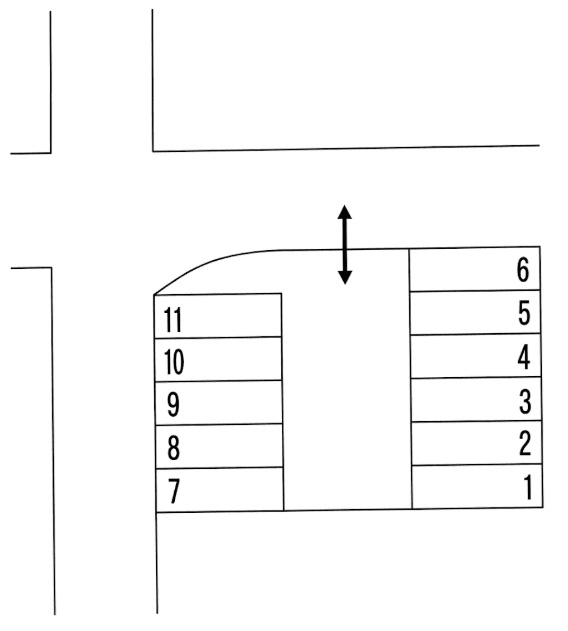 倉光パーキングの駐車配置図