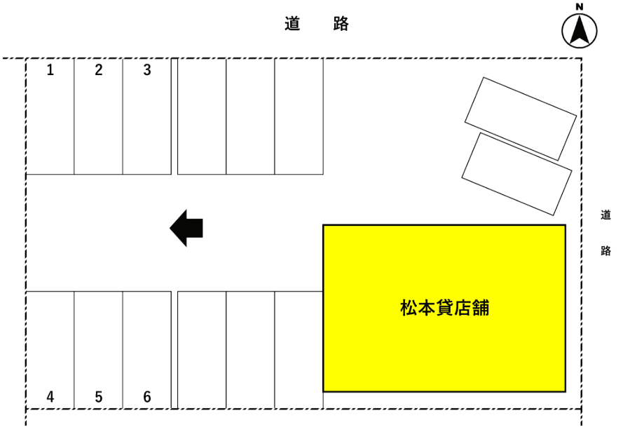 島大前月極駐車場の駐車配置図