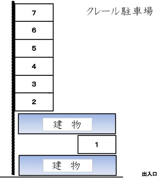 クレール駐車場の駐車配置図