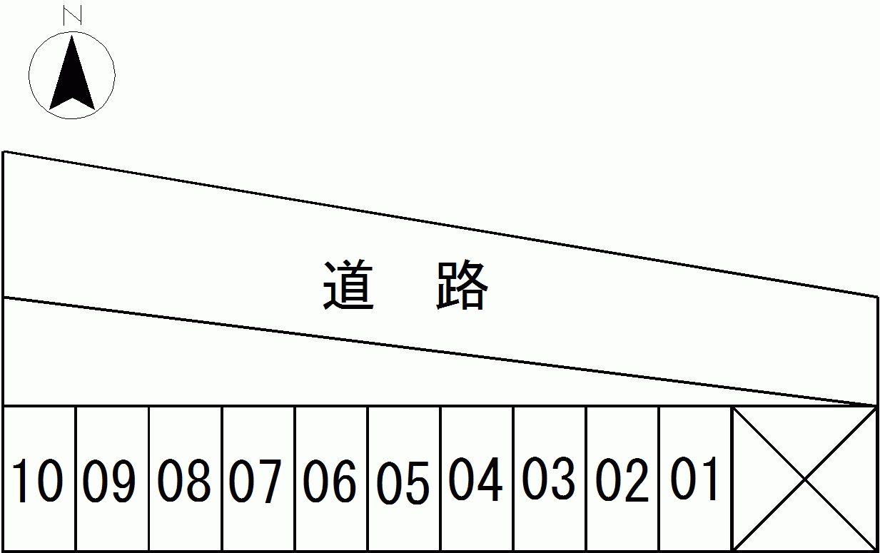 中山駐車場の駐車配置図