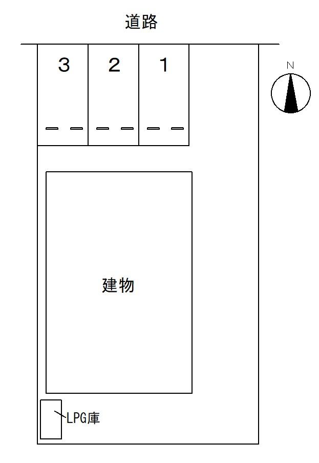グリーンヒル幸の駐車配置図
