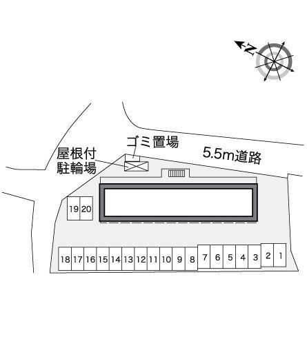 アプリコーゼ(37801)の駐車配置図