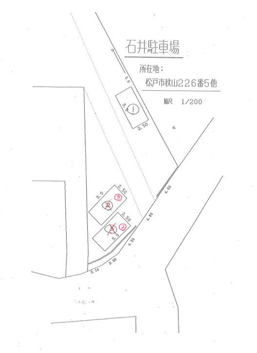 石井駐車場の駐車配置図