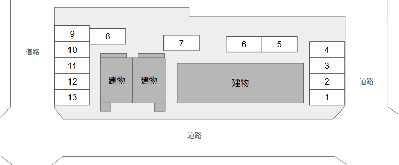鈴木駐車場第4の駐車配置図