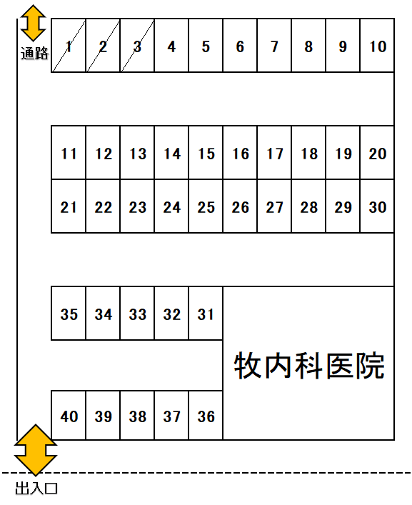 パーキング長澤第2の駐車配置図