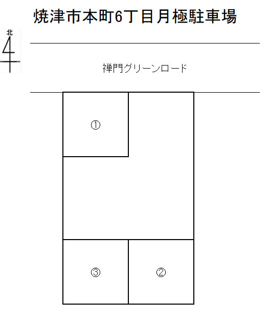 焼津本町6丁目月極駐車場の駐車配置図