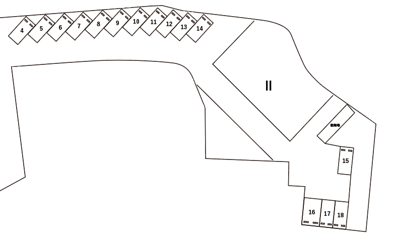 デュラ・カーサ ラフィネ Ⅱの駐車配置図