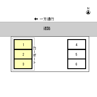 城北TKパーキングの駐車配置図