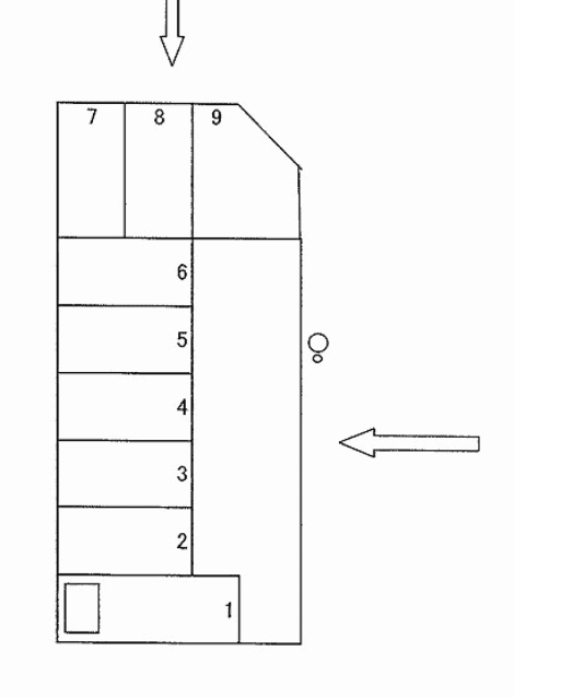 パーク島田中町の駐車配置図
