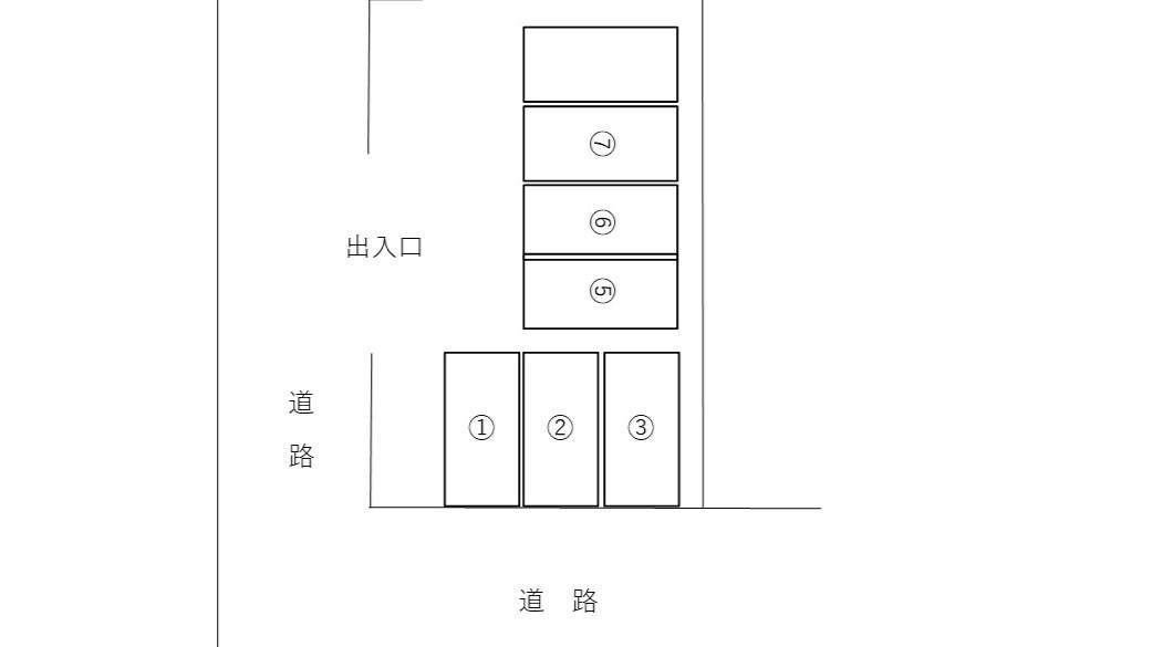 YK駐車場の駐車配置図