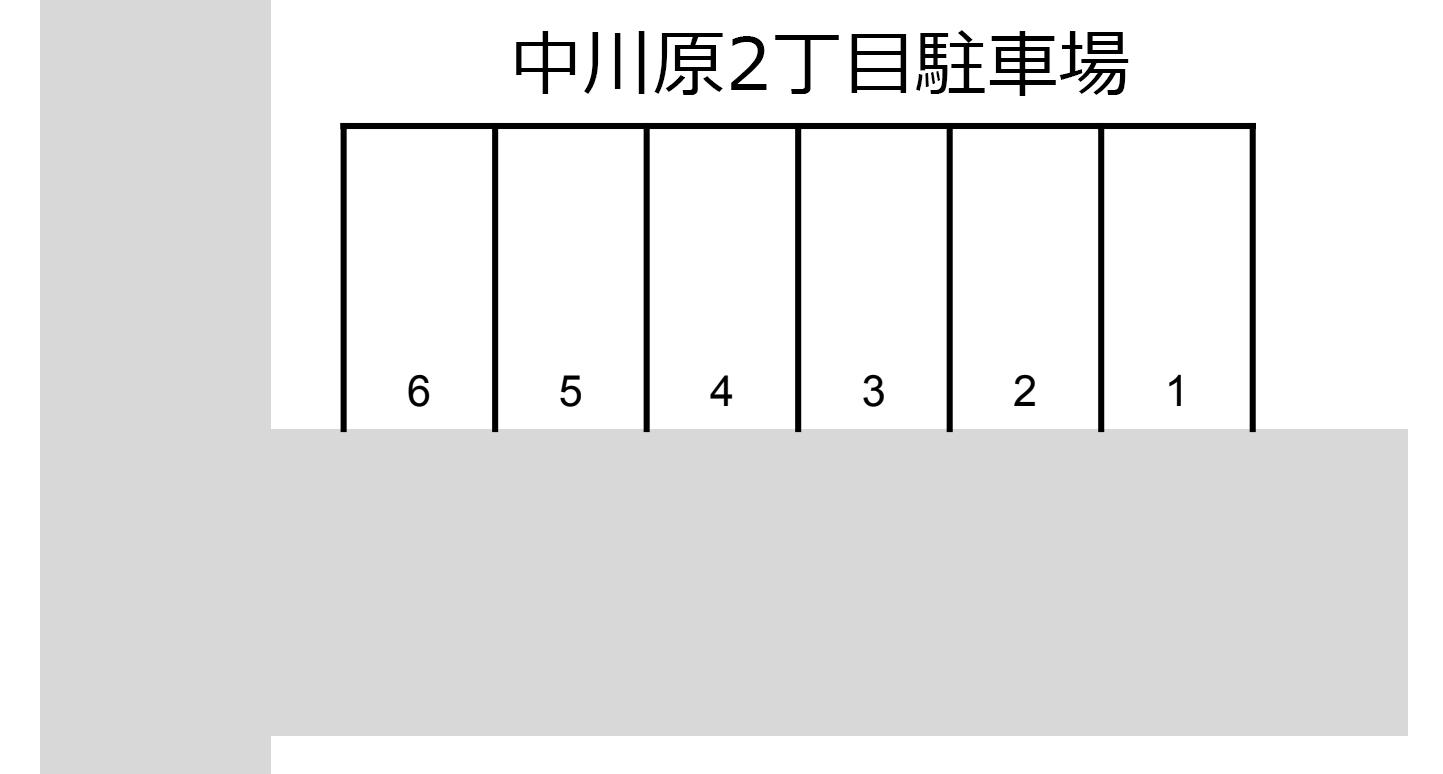 中川原2丁目駐車場の駐車配置図