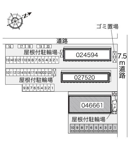 ミルティーユ(46661)の駐車配置図